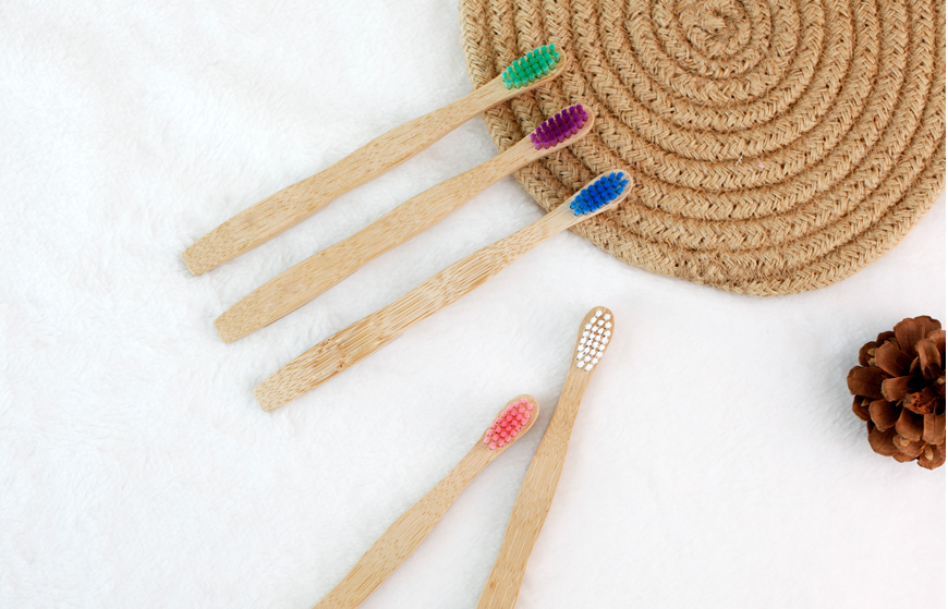 Natural bamboo toothbrush for children