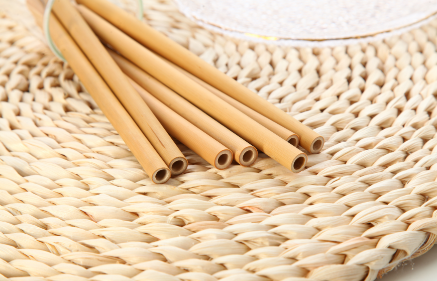 Biodegradable bamboo straws